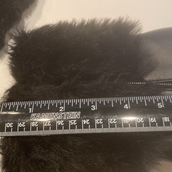 Meechi Black Faux Leather High Heel Platform Bootie - Picture 12 of 13